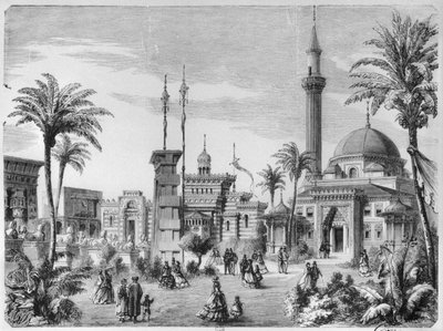 De Buitenlandse en Oosterse secties van de Universele Tentoonstelling op het Champ-de-Mars in Parijs, gegraveerd door Charles Maurand, 1867 door Aristide Delannoy